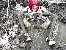 Trap Cosplay Maki Bride Messy Play In The Mud