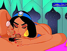 Jasmine Pleasures Aladdin With Some Hot Teabagging