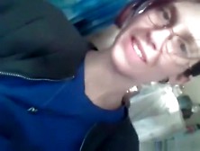 Nerdy Girl With Glasses Plays Closeup With Her Big Tits And Shaved Pussy