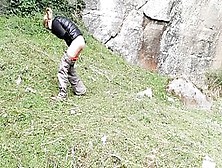 Cunt With Mouth Caught Pee Inside Outdoor On Mountains