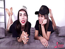 Hotties Katia Casadei And Petra Massage Each Other's Feet