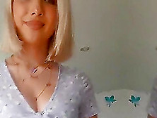 Blonde Teen Showing Summer Dressing