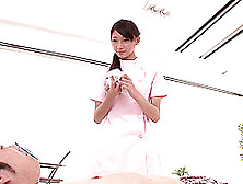 Slim Japanese Nurse Sucks And Rides A Patient's Cock At Her Work Place