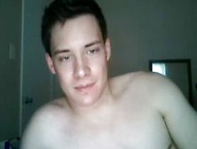 Handsome Young Muscular Guy Showing Off His Big Dick