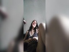 Filthy Talking Unshaved Pink Cunt Hoe On A Free Chair