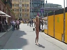 Blonde Girl Celine Naked On Public Streets