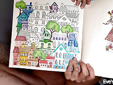 Nude Petite College Girl Colouring