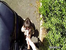 Babe Rimming Police Ass Hole Outdoors