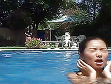 2 Asian Lesbian At The Pool