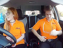 Tight Redhead Teen Ella Hughes Drilled By Driving Instructor