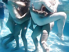 4 Hot Trannies Barebacked In Pool Party Orgy