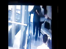 Drunk Idiot Slams Wife Down An Escalator