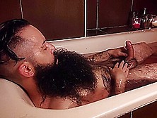 Bearded Guy In The Bathtub Part 1 (Feet,  Hairy Armpits And Hairy Cock)