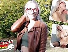German Scout - Fit Blonde Glasses Girl Vivi Vallentine Pickup And Talk To Casting Fuck