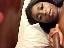 Ebony With Big Tits Gives Blowjob