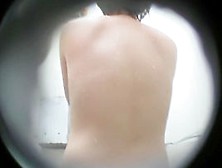 Cam Is Recording Asian Back Through The Shower Hole Snr43