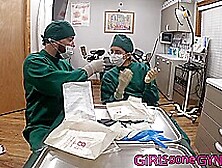 Doctor Aria Nicole And Doctor Tampa Trying On Gloves - Part 2 Of 2