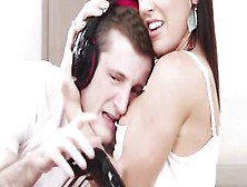 Gamer Guy Brick Danger Getting Distracted By His Ultra Beauty Stepmom Rileyjacobs