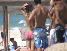 Candid Bikini Teens Beach