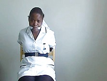 Ebony Nurse Bound And Cleave Gagged