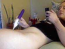 Redhead Edges With A New Vibrator!!!