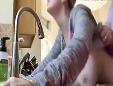 Busty Wife Fucked In Kitchen