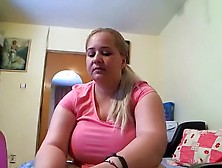 Bbw Blonde Does Webcam Sex