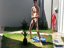Adorable Twink Cums While Masturbating Outdoors With Henry Evans