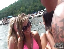 Beer Drinking Babes Look Hot At Boat Party