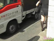 Cool Voyeur Video Of Japanese Tramp Getting Grabbed By Her Curves