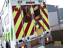 Sleazy Nurses Having Fun With 2 Men In The Ambulance