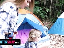 Daughterswap - Stepdads Teach Their Cute Stepdaughters How To Satisfy Men While Camping In The Woods