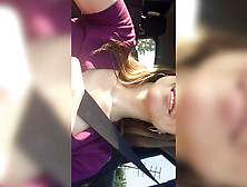 Riley Reid Milks While Driving Home From Work