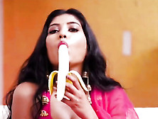 Flashy Indian Simulates A Bj With A Banana