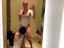 Amateur Shemale Sucked Off By Her Girlfriend In Dressing Rooms