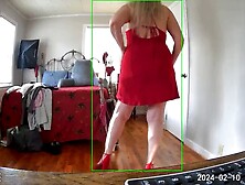 Unidentified Camera - Mom Comes Home From Shopping,  Tries On New Clothes And Masturbates!