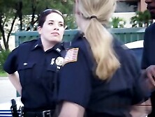 Redhead And Blondie Cops Are Looking For The Biggest Cock At The Hood To Fuck Him And Suck It All.