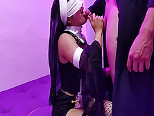 Filthy Nun Receives An Unexpected Visit | Attractive Costume | Halloween | Role Play