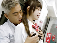 Asian Girl In A Schoolgirl Outfit Is Fucked On The Train