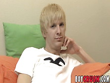 Blond Twink Gay Liam Summers Cums While Jerking Off Solo