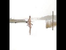 Naked In Public In Snow