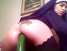 Fucks Her Ass With A Cucumber.