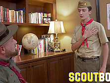 Scout Gets Fingered And Cums For Mature Scoutmaster In Scoutboys Series
