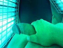 Straight Cock Handjob In Tanning Bed