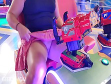 Arcade Milf Flashing And Flaunting