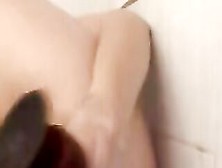 Anal Queen Takes It Inside The Butt With Gigantic Dragon Vibrator Into Shower