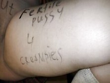 Dirty Barely Legal Student With Huge Breasts Gotten Filthy Bodywritings