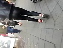 Woman In Tight Leather Pants