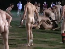 Naked Rugby Match In Italy
