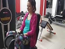 Risky Pussy N Butt Plug Flashing At Public Gym# Special Sexy Leggings # Part 2